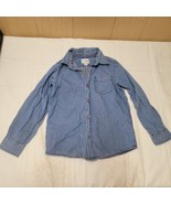 Children&#39;s Place Boys / Girls Denim Button Down Dress Shirt sz M 7/8 Blue - £7.01 GBP