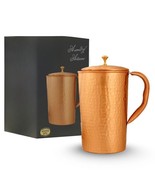 Pure Copper Jug Hammered Design Lacquer Coated Pitcher Serving Water - 1... - €34,31 EUR