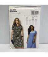 BUTTERICK 6033 WOMEN&#39; MODERN FIT PLUS SIZES FITTED DRESS PATTERN- XXL-3X - $3.98