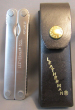 Vintage 1980&#39;s Leatherman Original Multitool &amp; Leather Sheath NEVER USED NMINT - £199.24 GBP