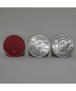 Lot Of 3 Metal Aluminum Slammer Pogs Pogger Slammers 8 Ball Poison Skull... - $280.47 MXN