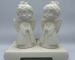 VTG Angel Choir Arnels Ceramic Pottery Bisque The First Noel Music Box C... - $19.34