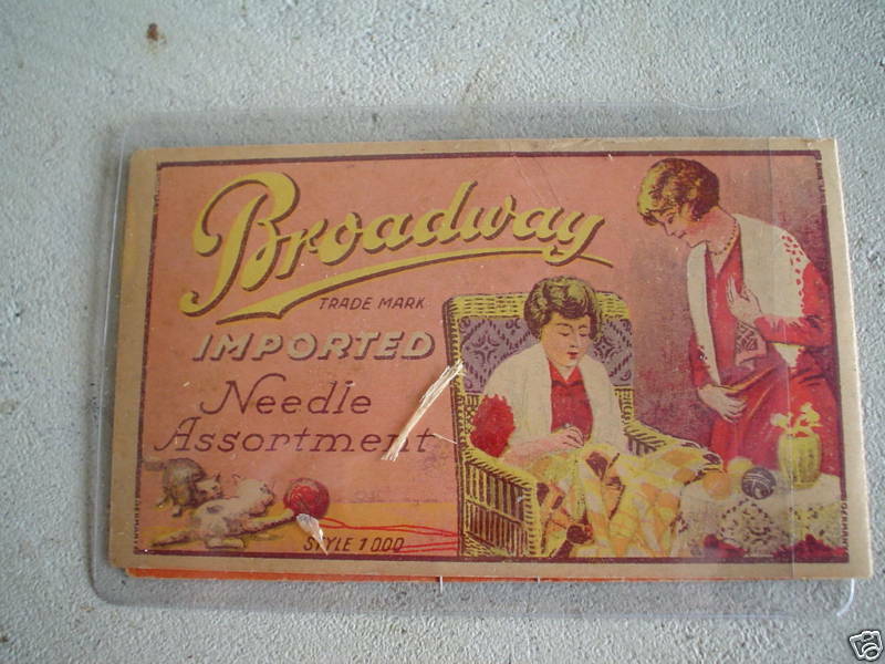 Vintage Broadway Needle Case w/ Needles Germany - $18.81