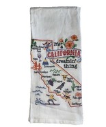 CALIFORNIA Flour Sack Dish Tea Towel Embroidered New - $225.61 MXN