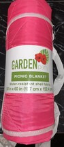 Garden Party Picnic Blanket Water Resistant Shell Fabric Picnic Blanket ... - $12.75