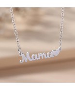 18&quot; Silver &quot;Mama&quot; Love Script Necklace Mother&#39;s Day - £9.51 GBP