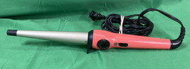 Remington Curling Iron Model CI-52W1 Pink Handle Tapered Rod EUC,Used Tested - $9.50