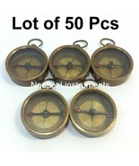 Halloween Nautical Style Brass Pocket Key Chain Compass - £81.59 GBP