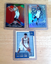Karl-Anthony Towns Wolves Lot (3) 2015 Rookie Hoops/SILVER Crusade/ Sp Red #/199 - £14.72 GBP
