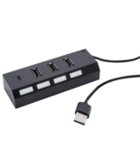 4-Port USB Hub With LED Indicators - $14.82 CAD