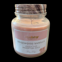 True Living Essentials Rosewood Vanilla Oil Scented Candle 10 oz Aromatherapy - £19.59 GBP