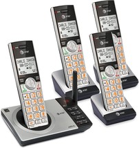 Atandt Cl82407 Dect 6.0 4-Handset Cordless Phone For Home, Silver, With ... - $128.92