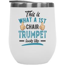 Make Your Mark Design Orchestra Trumpeter 12oz Insulated Wine Tumbler for Trumpe - £22.15 GBP