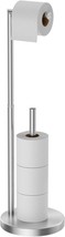 Qfn Toilet Paper Holder Stand, Free Standing Toilet Paper Holder, Brushe... - $39.99