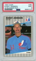 1989 Fleer Randy Johnson Rookie Ad Blacked Out #381 PSA 9 P1313 - $16.83