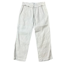 Johnny Was JW Los Angeles Size S Pants Beige Pure Linen Straight Leg Women&#39;s - $55.14