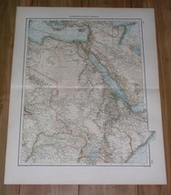 1904 Antique Map Of Northeastern Africa / Egypt Sudan Saudi Arabia Ethiopia - £22.26 GBP