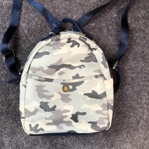 TOMMY HILFIGER Backpack Camo with Gold  Logo Hardware Blue Straps Y2K St... - $19.98