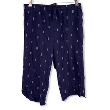 H&amp;M Navy Blue Pineapple Cutoffs Small - £10.13 GBP