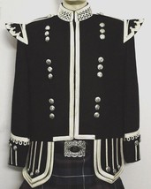 Piper And Drummer Doublet Black Blazer Silver Braid And Trim Fancy Collar - £103.91 GBP