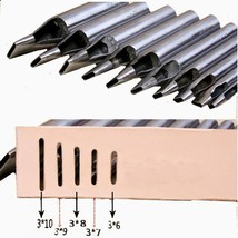 Drilling Bit Leather Tool Craft Flat Hole DIY Punch Maker Cutter Chisel ... - $25.83