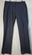 Loft Dress Pants Womens Size 8 Black Slash Pockets Straight Leg Casual P... - $14.88