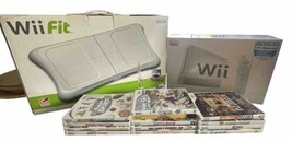 Nintendo Wii Bundle W/ Wii Fit Board +16 Games Wii Sports Wii Original B... - $139.90