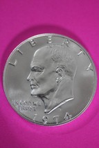 Gem BU 1974 S Ike Eisenhower 40% Silver Dollar You Get Same Coin In Pics... - $19.99