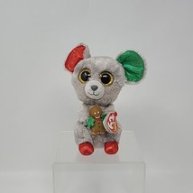 Ty Beanie Boos Mac the Christmas Mouse with Gingerbread Man Plush 6&quot; - £8.55 GBP