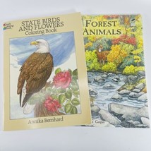 Coloring Books State Birds &amp; Flowers Forest Animals Nature Dover Publications - £12.49 GBP