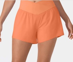 Halara Breezeful™ High Waisted Crossover 2-in-1 Quick Dry Yoga Shorts Sz MED - £18.03 GBP