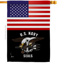 Us Navy Seals House Flag 28 X40 Double-Sided Banner - £33.73 GBP