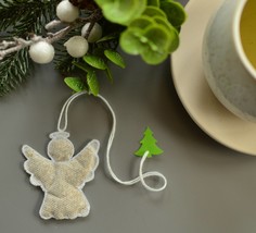 An angel shaped tea bag 5 pieces Angel tea bag Angel wings Guardian angel Xmas  - £10.03 GBP