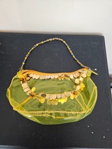 Clear Yellow Plastic Purse Handbag with Embellishments FREE SHIPPING - £15.87 GBP