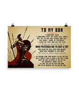 Poster Gift for Son Spartan Warrior Poster Inspiration Quotes Poster for... - £20.07 GBP+