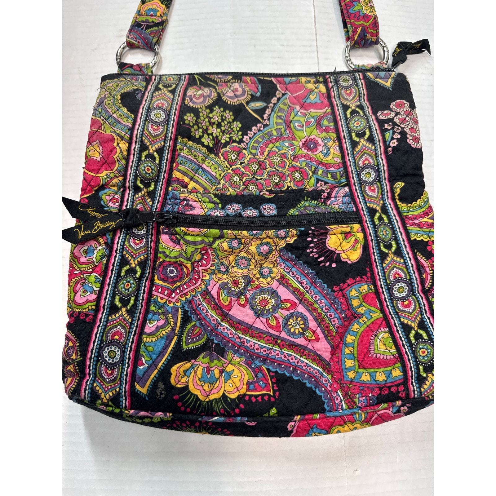 Vera Bradley Symphony In Hue Hipster Crossbody Quilted Paisley Cotton Canvas Bag Item image 2