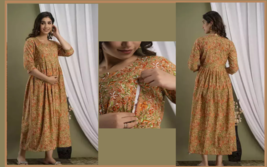 Attractive Pregnant / Maternity Women Kurti Gown Suit Easy baby Feeding ... - £27.49 GBP