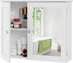 Bathroom Wall Cabinet With Mirror, Adjustable Shelf, 2 Doors, Living Roo... - $77.99