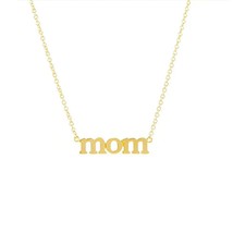 Minimalist 925 sterling silver mom mama necklace plain letter gold plated neckla - £23.97 GBP