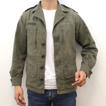 Vintage French army F1-F2 olive field jacket military khaki short style ... - £23.98 GBP