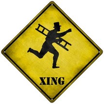 Victorian Chimney Sweeper Xing Novelty Mini Metal Crossing Sign - £13.61 GBP