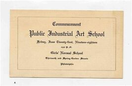 Commencement Public Industrial Art School Girl's Normal School Philadelp... - $27.72