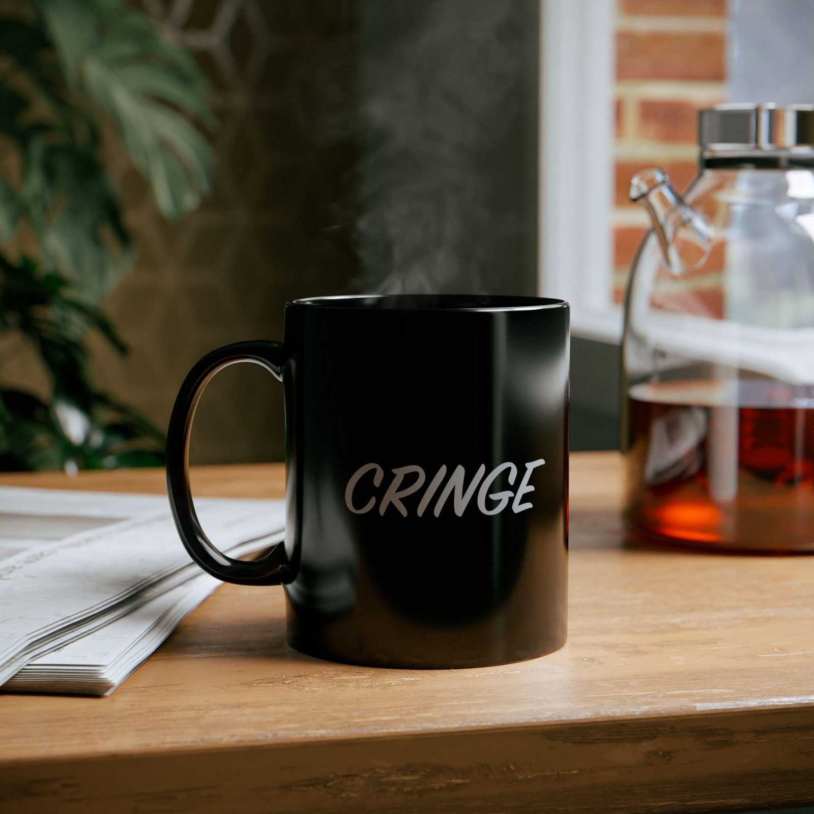 Cringe Coffee or Tea Mug, Funny, Humor, Gift for Him or Her Ceramic Mug ... - $15.49