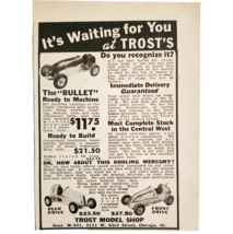 1941 Trost&#39;s Model Shop Chicago Advertisement Bullet Vintage Toy Cars DWF23 - $19.99