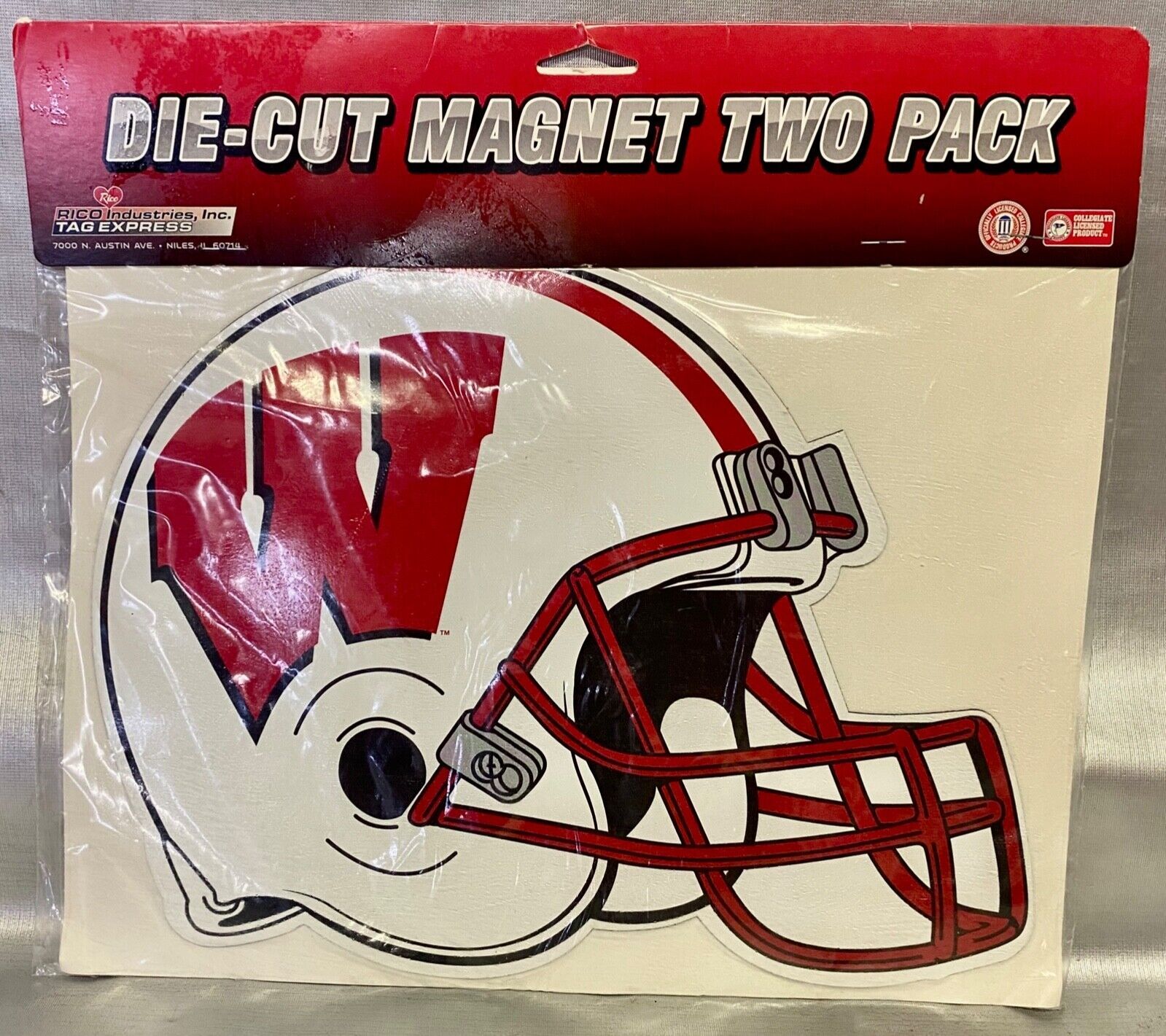 UW Wisconsin Badgers Helmet Die-Cut Magnet Two Pack NEW Great Alumni, Grad Gift - $17.71