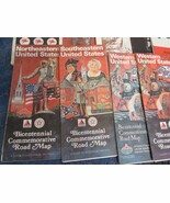 Vtg 1970s Bicentenial Road Map Lot of 24 Chevron Sunoco AAA Shell Americ... - $66.64 CAD