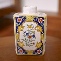 Antique Quimper Rouen Style French Faience Pottery Asian Style Tea Caddy... - £236.06 GBP