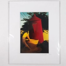 White Mat Photo Tea Cup &amp; Coffee Pot Landscape Americana Ltd Signed Color Print - £34.10 GBP
