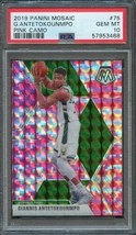 2019-20 Mosaic Pink Camo #75 Giannis Antetokounmpo PSA 10 Bucks - £79.91 GBP