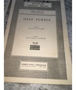 Secular Choral Music Deep Purple Peter De Rose Three Part Ssa-
show orig... - $21.93